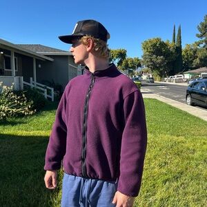 Vintage Men's Purple Fleece Sweater REI